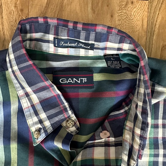 **GANT** multi-plaid button down SIZE LARGE - Picture 5 of 6